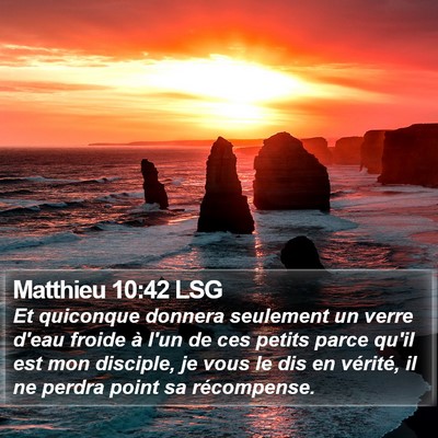 Matthieu 10:42 LSG Bible Verse Image