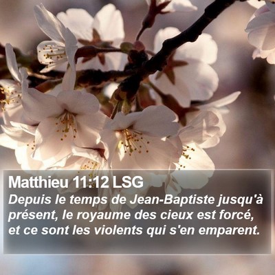Matthieu 11:12 LSG Bible Verse Image