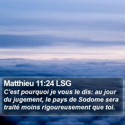 Matthieu 11:24 LSG Bible Verse Image