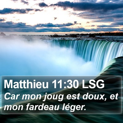 Matthieu 11:30 LSG Bible Verse Image