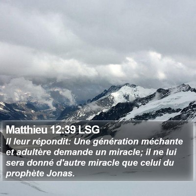 Matthieu 12:39 LSG Bible Verse Image