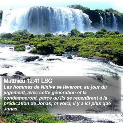 Matthieu 12:41 LSG Bible Verse Image