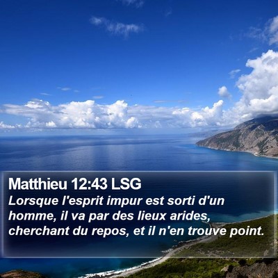 Matthieu 12:43 LSG Bible Verse Image