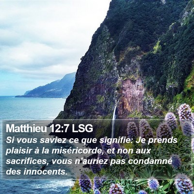 Matthieu 12:7 LSG Bible Verse Image