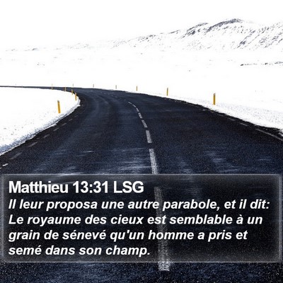 Matthieu 13:31 LSG Bible Verse Image