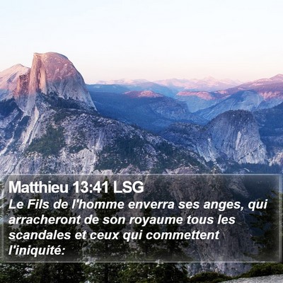 Matthieu 13:41 LSG Bible Verse Image