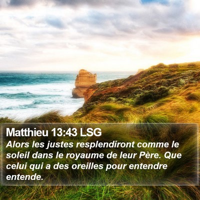 Matthieu 13:43 LSG Bible Verse Image