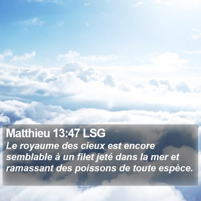 Matthieu 13:47 LSG Bible Verse Image