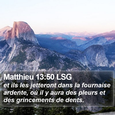 Matthieu 13:50 LSG Bible Verse Image