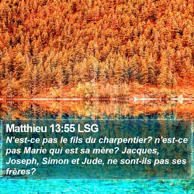 Matthieu 13:55 LSG Bible Verse Image