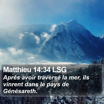 Matthieu 14:34 LSG Bible Verse Image