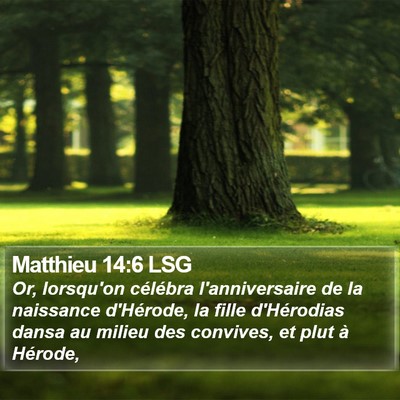 Matthieu 14:6 LSG Bible Verse Image