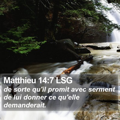 Matthieu 14:7 LSG Bible Verse Image