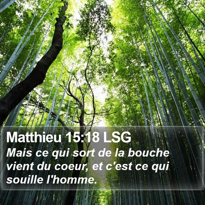 Matthieu 15:18 LSG Bible Verse Image