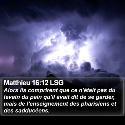 Matthieu 16:12 LSG Bible Verse Image