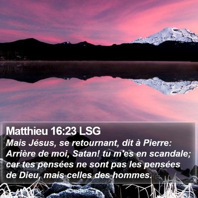 Matthieu 16:23 LSG Bible Verse Image