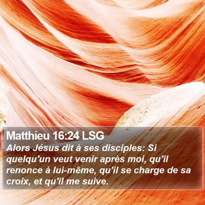 Matthieu 16:24 LSG Bible Verse Image