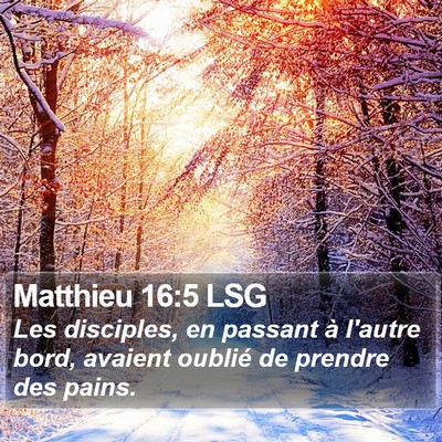Matthieu 16:5 LSG Bible Verse Image