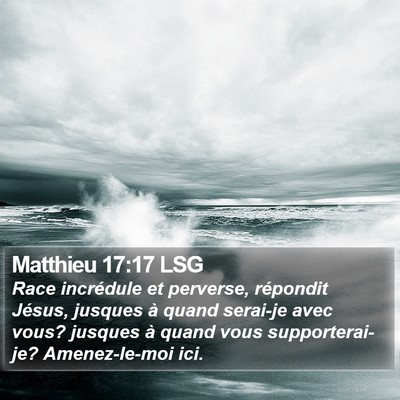 Matthieu 17:17 LSG Bible Verse Image
