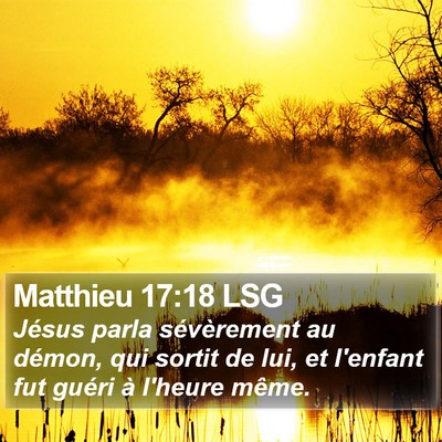 Matthieu 17:18 LSG Bible Verse Image