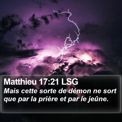 Matthieu 17:21 LSG Bible Verse Image