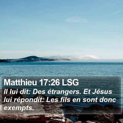Matthieu 17:26 LSG Bible Verse Image