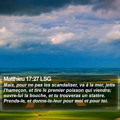 Matthieu 17:27 LSG Bible Verse Image