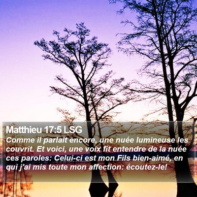 Matthieu 17:5 LSG Bible Verse Image