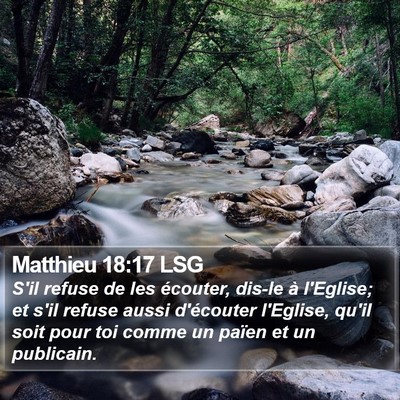 Matthieu 18:17 LSG Bible Verse Image