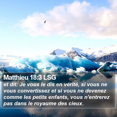 Matthieu 18:3 LSG Bible Verse Image