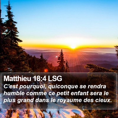 Matthieu 18:4 LSG Bible Verse Image