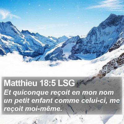 Matthieu 18:5 LSG Bible Verse Image