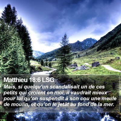 Matthieu 18:6 LSG Bible Verse Image