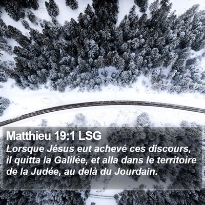 Matthieu 19:1 LSG Bible Verse Image