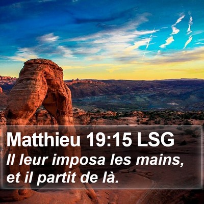 Matthieu 19:15 LSG Bible Verse Image