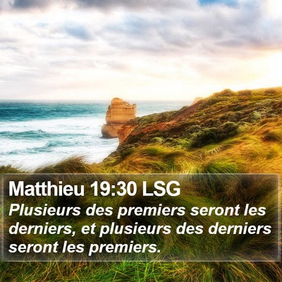 Matthieu 19:30 LSG Bible Verse Image