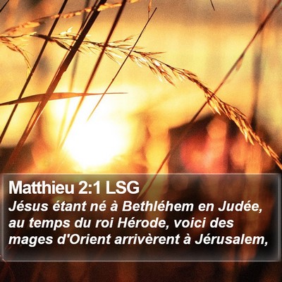 Matthieu 2:1 LSG Bible Verse Image