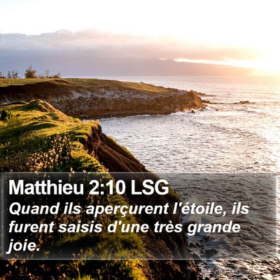 Matthieu 2:10 LSG Bible Verse Image
