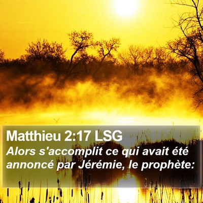 Matthieu 2:17 LSG Bible Verse Image