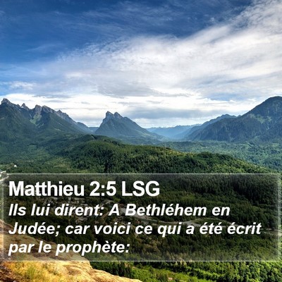 Matthieu 2:5 LSG Bible Verse Image