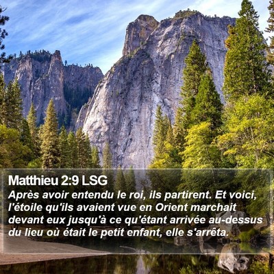 Matthieu 2:9 LSG Bible Verse Image