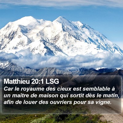 Matthieu 20:1 LSG Bible Verse Image