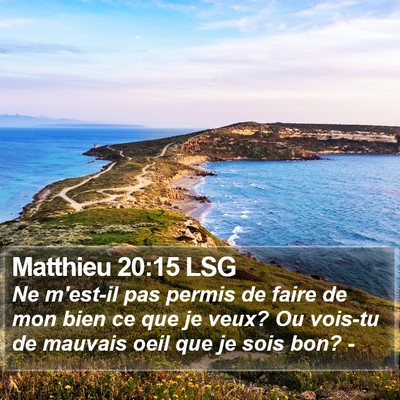 Matthieu 20:15 LSG Bible Verse Image