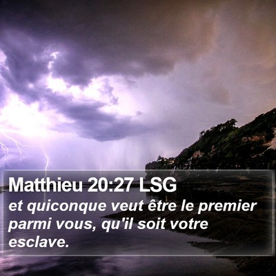 Matthieu 20:27 LSG Bible Verse Image