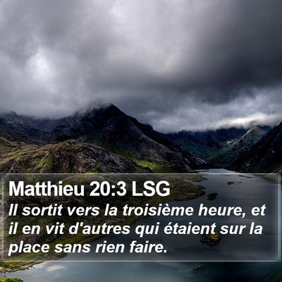 Matthieu 20:3 LSG Bible Verse Image