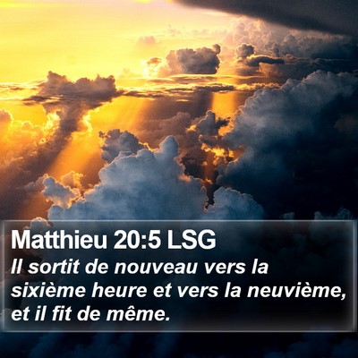 Matthieu 20:5 LSG Bible Verse Image