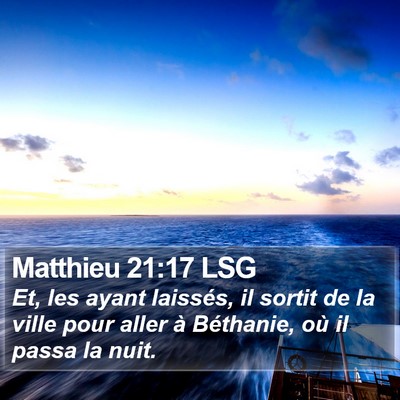 Matthieu 21:17 LSG Bible Verse Image
