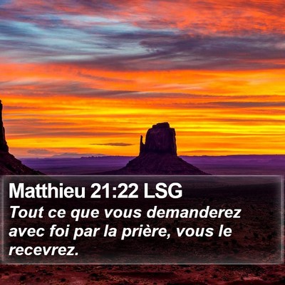 Matthieu 21:22 LSG Bible Verse Image