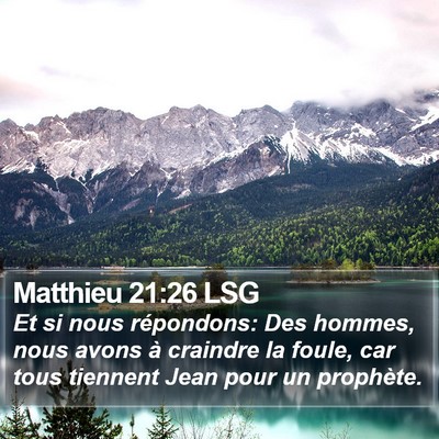 Matthieu 21:26 LSG Bible Verse Image