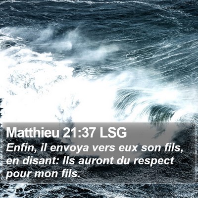 Matthieu 21:37 LSG Bible Verse Image